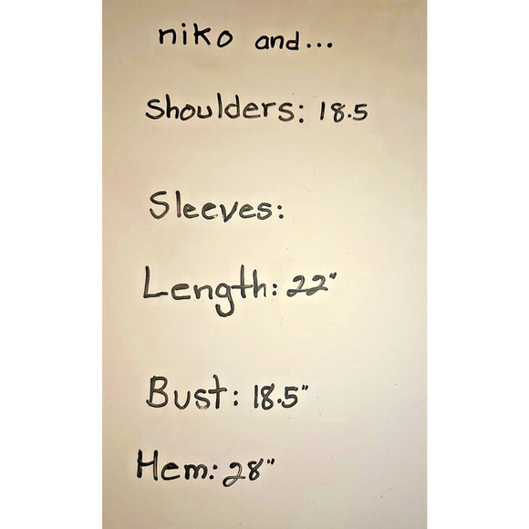 Niko And… Super Cute Women’s Blouse Blue Relaxed Fit Lightweight Size S or M - Picture 7 of 7